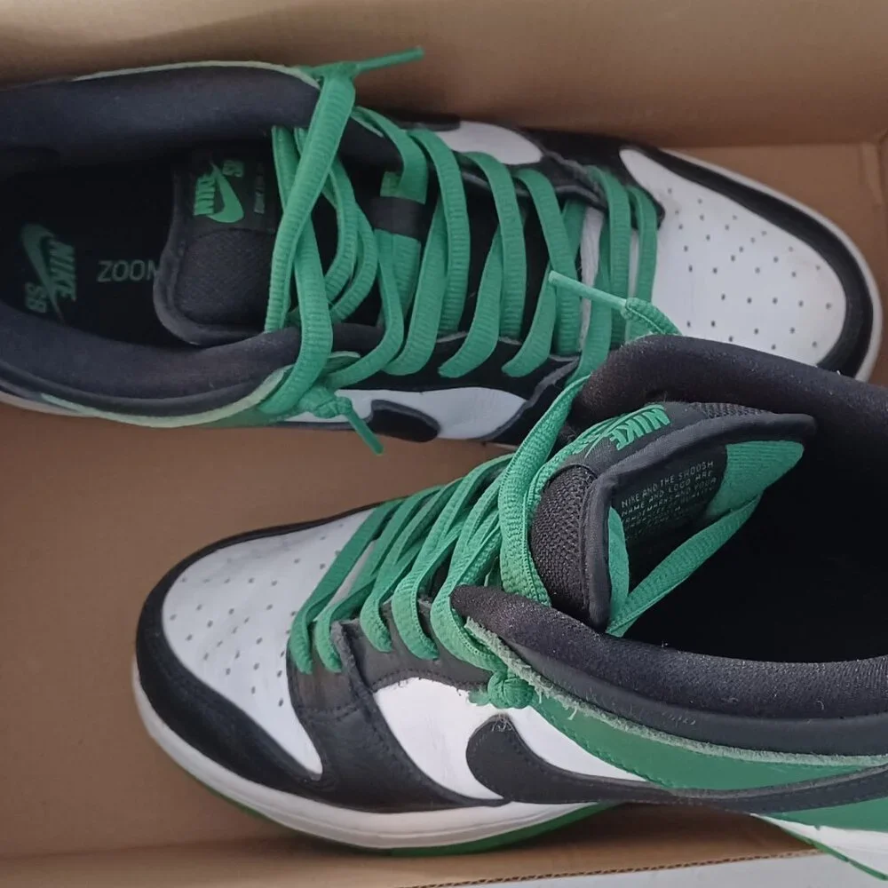NIKE SB Dunk Low Pro - men's size US 11 - classic green black white - Picture 13 of 16